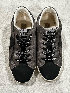 Vintage Havana EST 1954 dark grey Glitter black start sneakers size 8